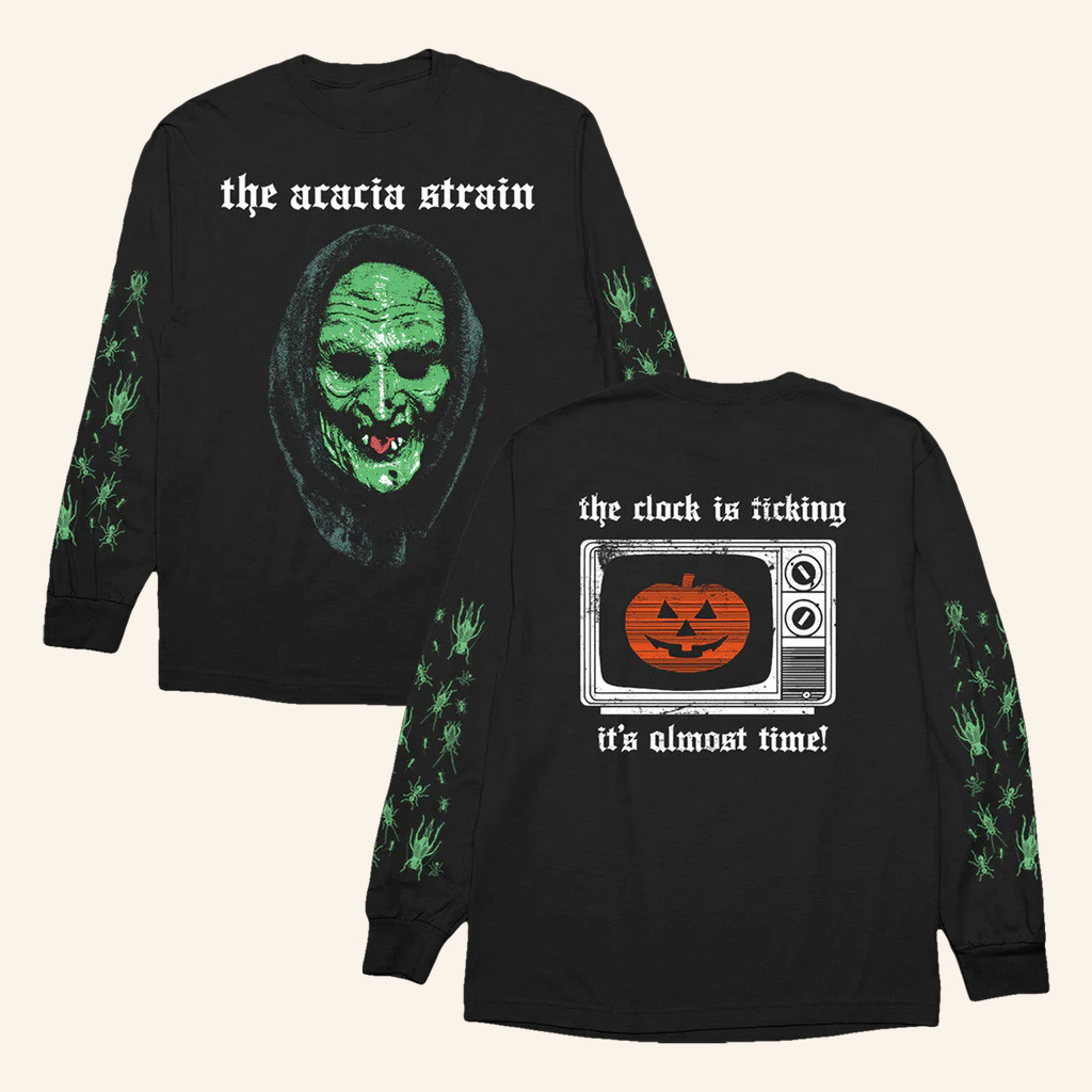 The Acacia Strain Merch 2025 Halloween Witch Mask Long Sleeve Shirt Best Gifts For Him The Acacia Strain Merch 2025 Halloween Witch Mask Long Sleeve Shirt Best Gifts For Him