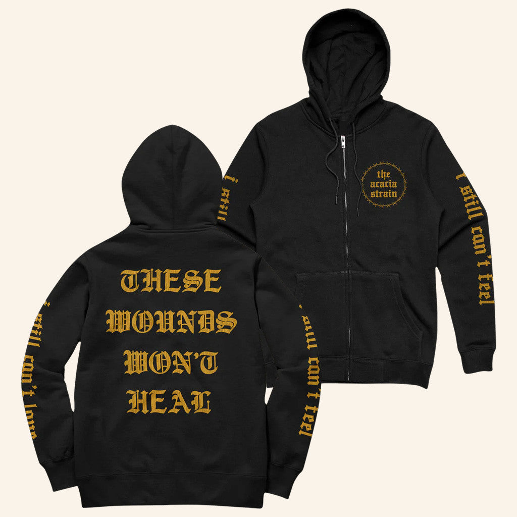 The Acacia Strain Merch These Wounds Won't Heal Zip Hoodie Gifts For Friends