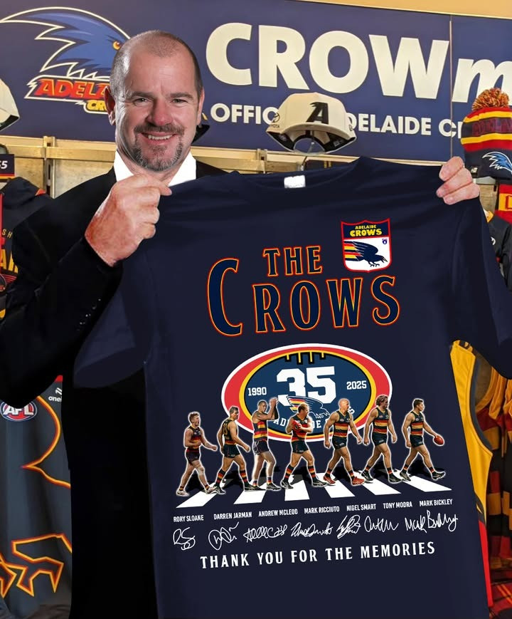 The Adelaide Crows 35th Anniversary 1990-2025 T-Shirt Thank You For The Memories Fan Gifts