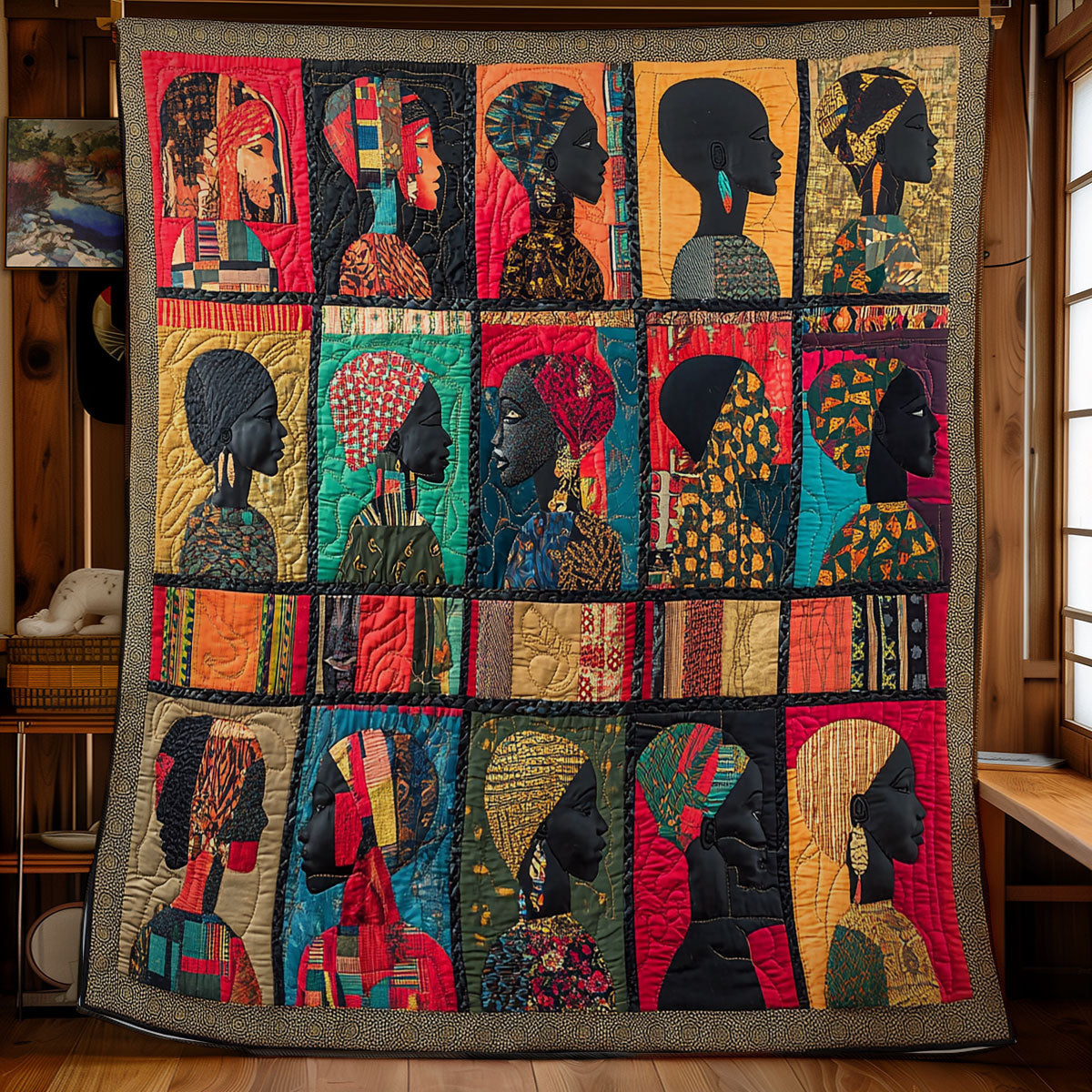The Africa Matriarchs Quilt Blanket African Art Throw Blanket Gifts For Native