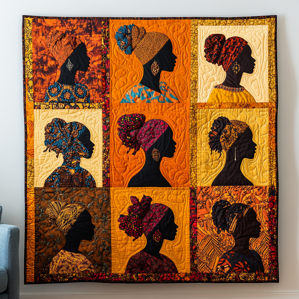 The Africa Queen Quilt Blanket African Art Patchwork Throw Blanket Gifts For Native