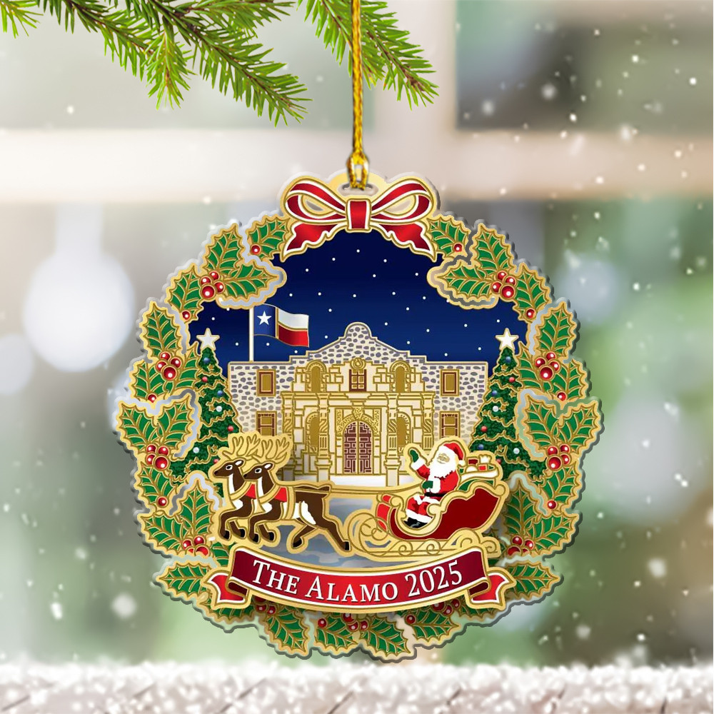 The Alamo 2025 Christmas Ornament Xmas Home Decor Christmas Presents For Santa Claus Lovers