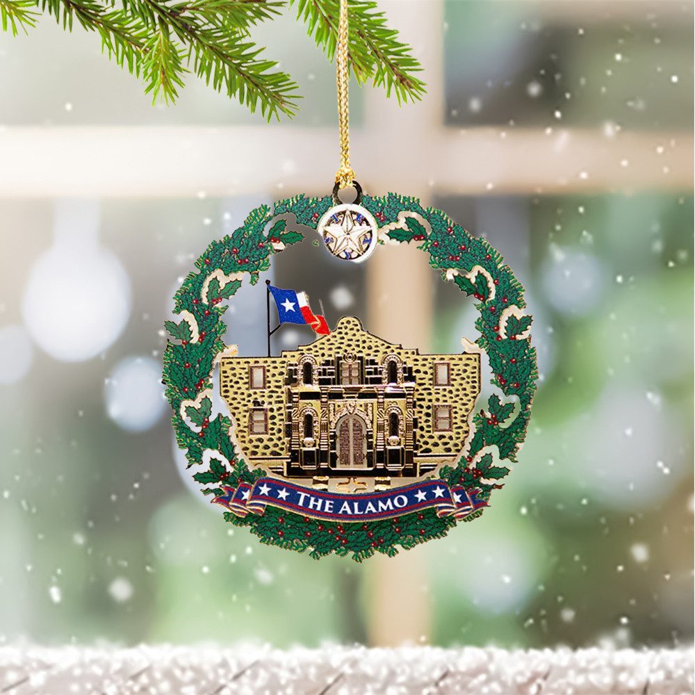The Alamo Christmas Ornament Wreath Design Xmas Home Decor Best Christmas Decorations