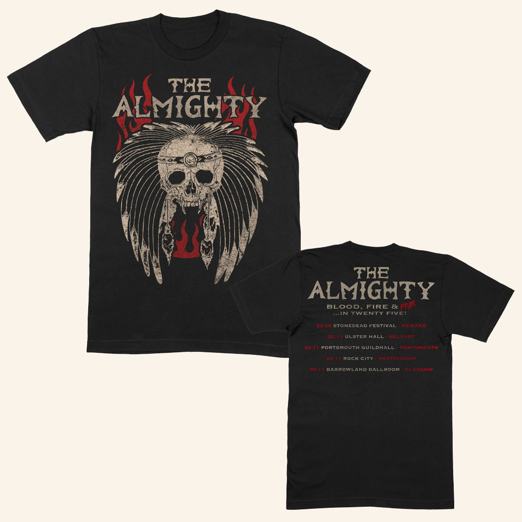 The Almighty Merch Blood Fire Five Tour A Black T-Shirt Gifts For Father
