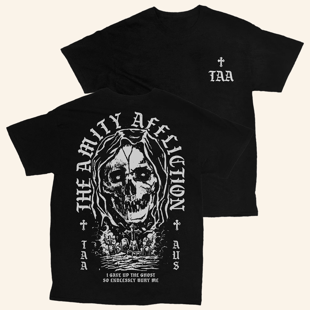 The Amity Affliction Merch Gave Up The Ghost Black T-Shirt Gifts For Boyfriend