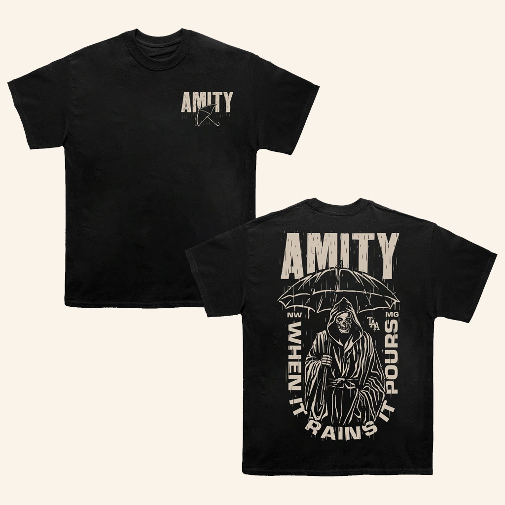 The Amity Affliction Merch Umbrella Shirt When It Rains It Pours Shirt Gifts For Friends