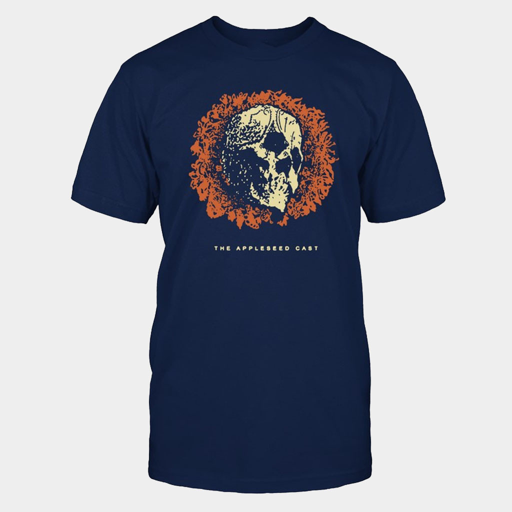 The Appleseed Cast Merch Appleseed Cast Skull Flowers T-Shirt Gifts Ideas For Band Fans-1