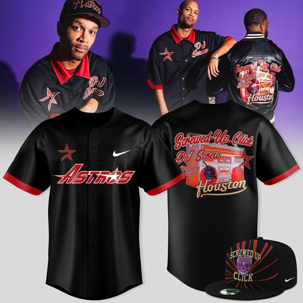 The Astros x DJ Screw Screwed Up Click Limited Edition Baseball Jersey Present For Husband