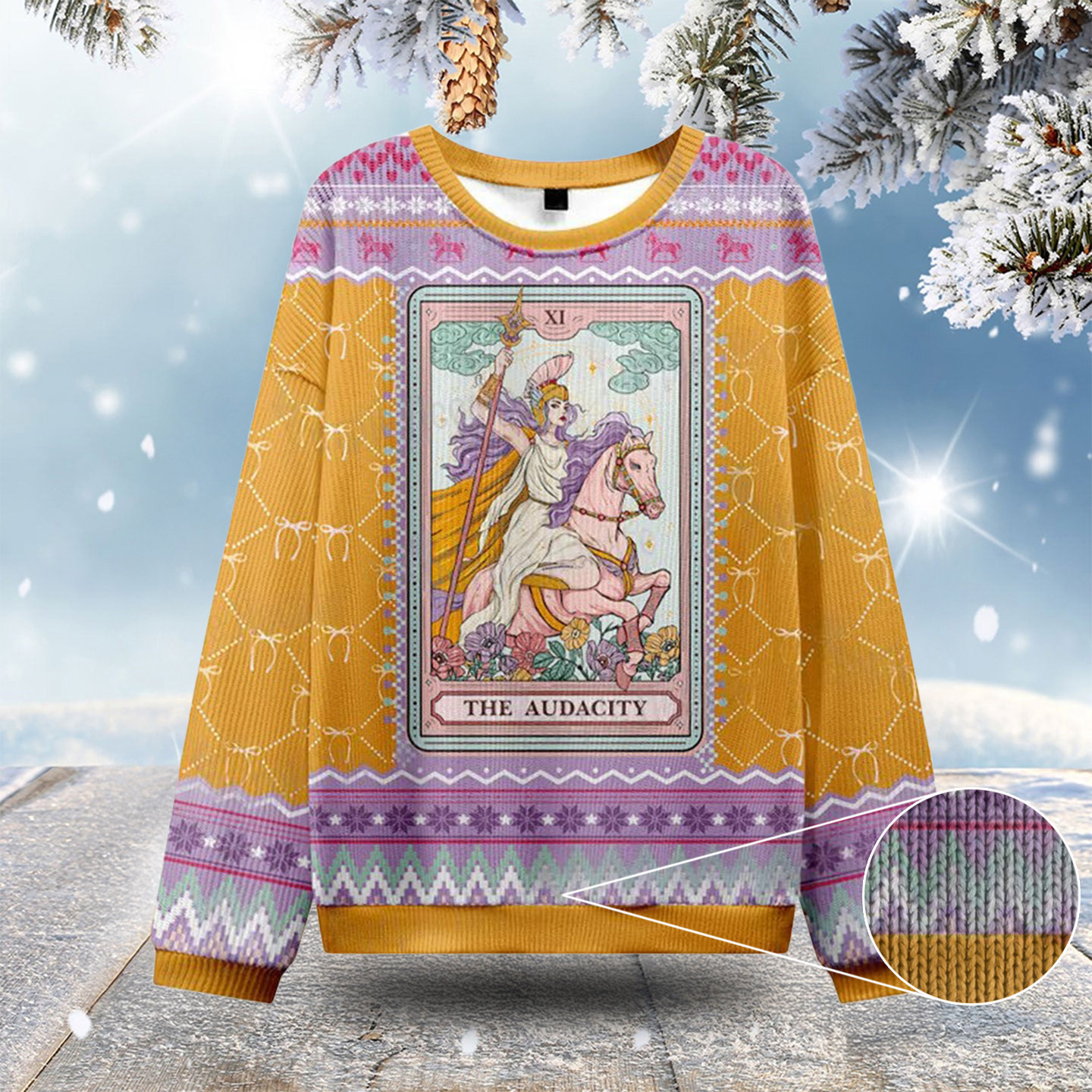The Audacity Tarot Card Ugly Christmas Sweatshirts Nice Christmas Sweaters Gifts For Daughter