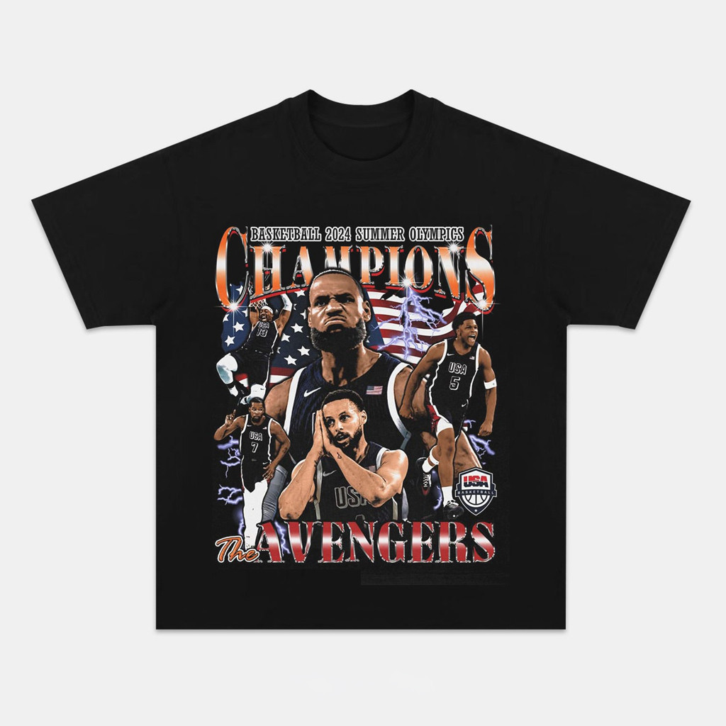 The Avengers V1 Graphic T-Shirt Basketball 2024 Summer Olympics Shirt Gift Ideas For Fans