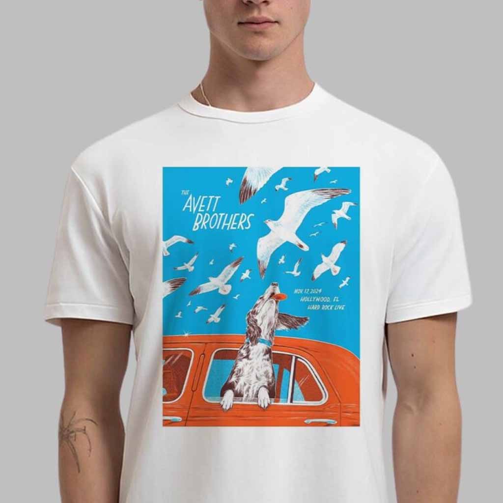 The Avett Brothers Merch Poster For Show In Hollywood Florida 2024 T-Shirt Fans Gifts The Avett Brothers Merch Poster For Show In Hollywood Florida 2024 T-Shirt Fans Gifts