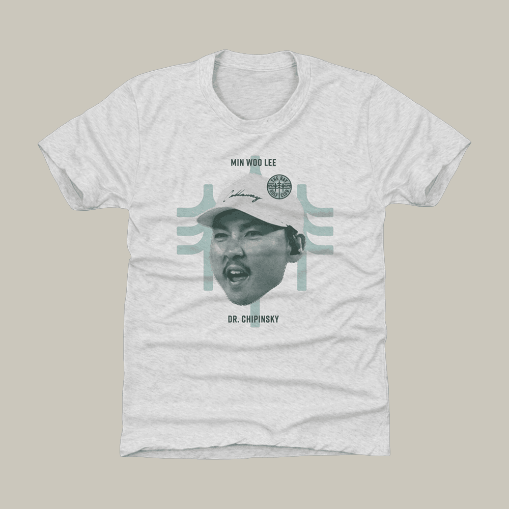 The Bay Golf Club Min Woo Lee Portrait T-Shirt TGL Golf Outfit Min Woo Lee Fan Gift