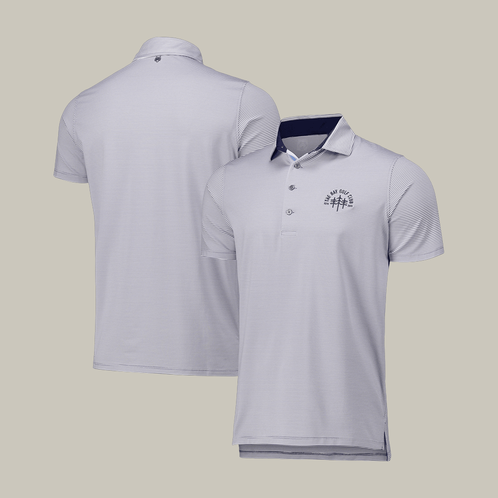 The Bay Golf Club Saranac Performance Polo Shirt TGL Golf Clothes Gift Idea For Husband