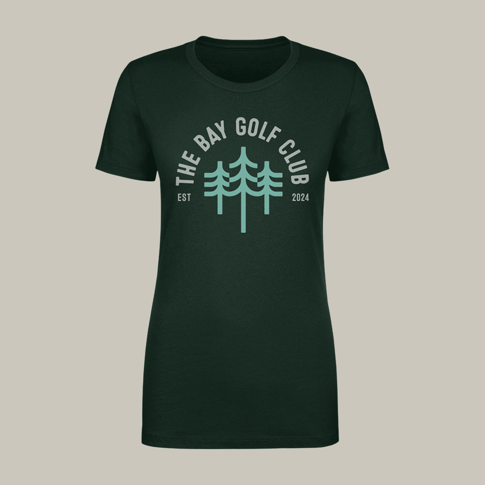The Bay Golf Club Trees Lockup T-Shirt TGL Golf Clothes Gift Idea For Sister