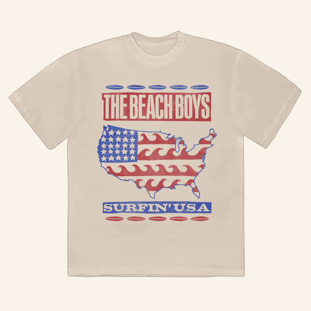 The Beach Boys Merch Surfin USA Flag T-Shirt Gifts For Rock Band Fans The Beach Boys Merch Surfin USA Flag T-Shirt Gifts For Rock Band Fans