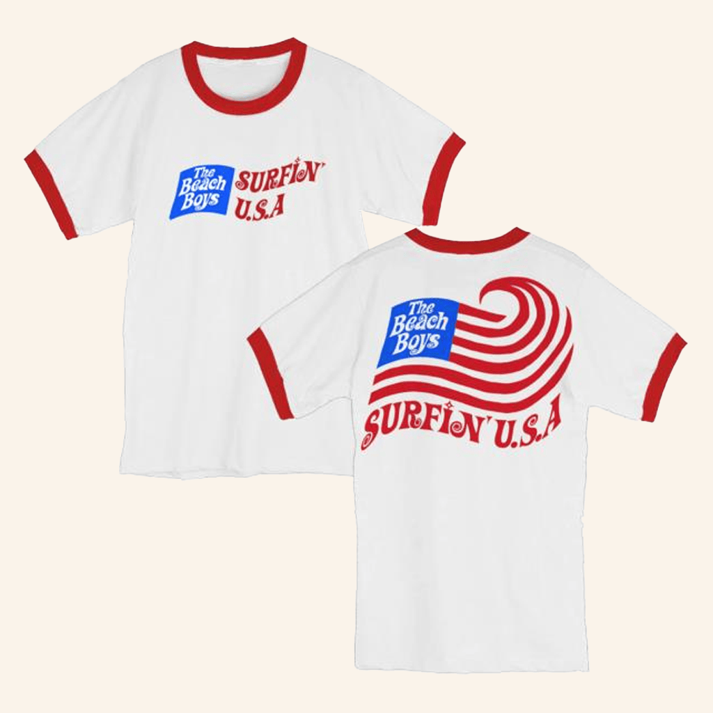 The Beach Boys Merch Surfin USA Ringer T-Shirt Gifts For Fans The Beach Boys Merch Surfin USA Ringer T-Shirt Gifts For Fans
