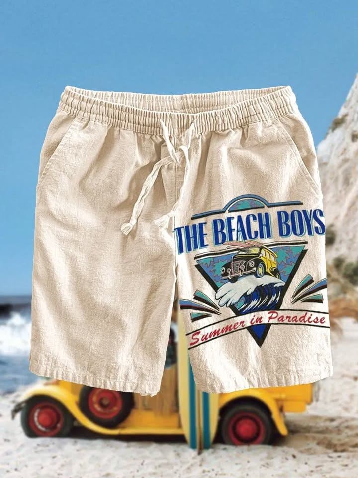 The Beach Boys RIP Brian Wilson Men's Shorts Summer In Paradise Fan Merch Gifts For Him