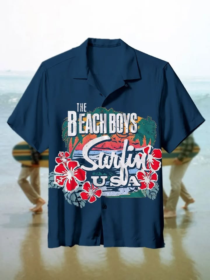 The Beach Boys Surfin' USA RIP Brian Wilson Hawaiian Shirt In Memory Of Legend Fan Gifts