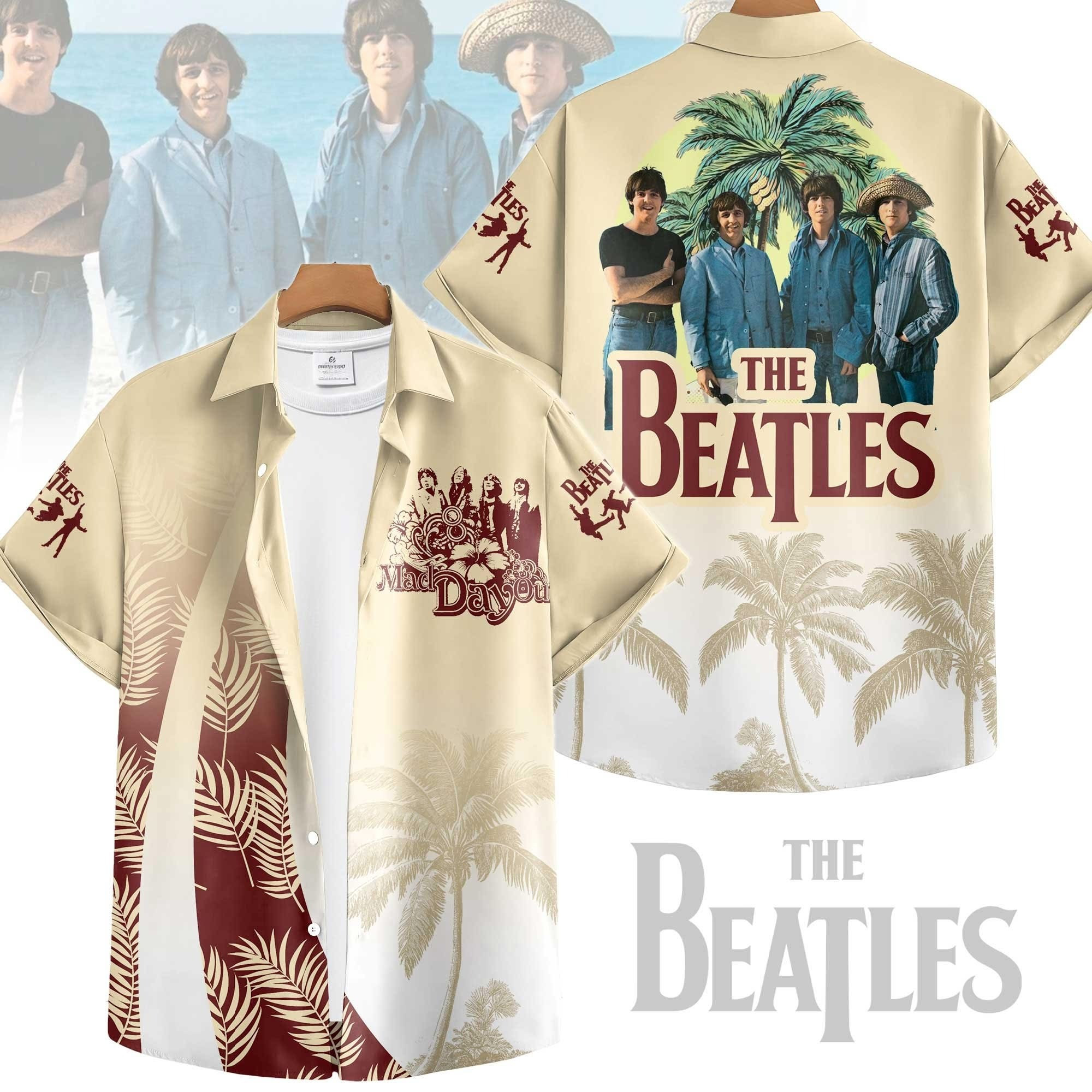 The Beatles Mad Day Out Hawaiian Shirt Vintage Aloha Shirt Gifts For Fans Father's Day