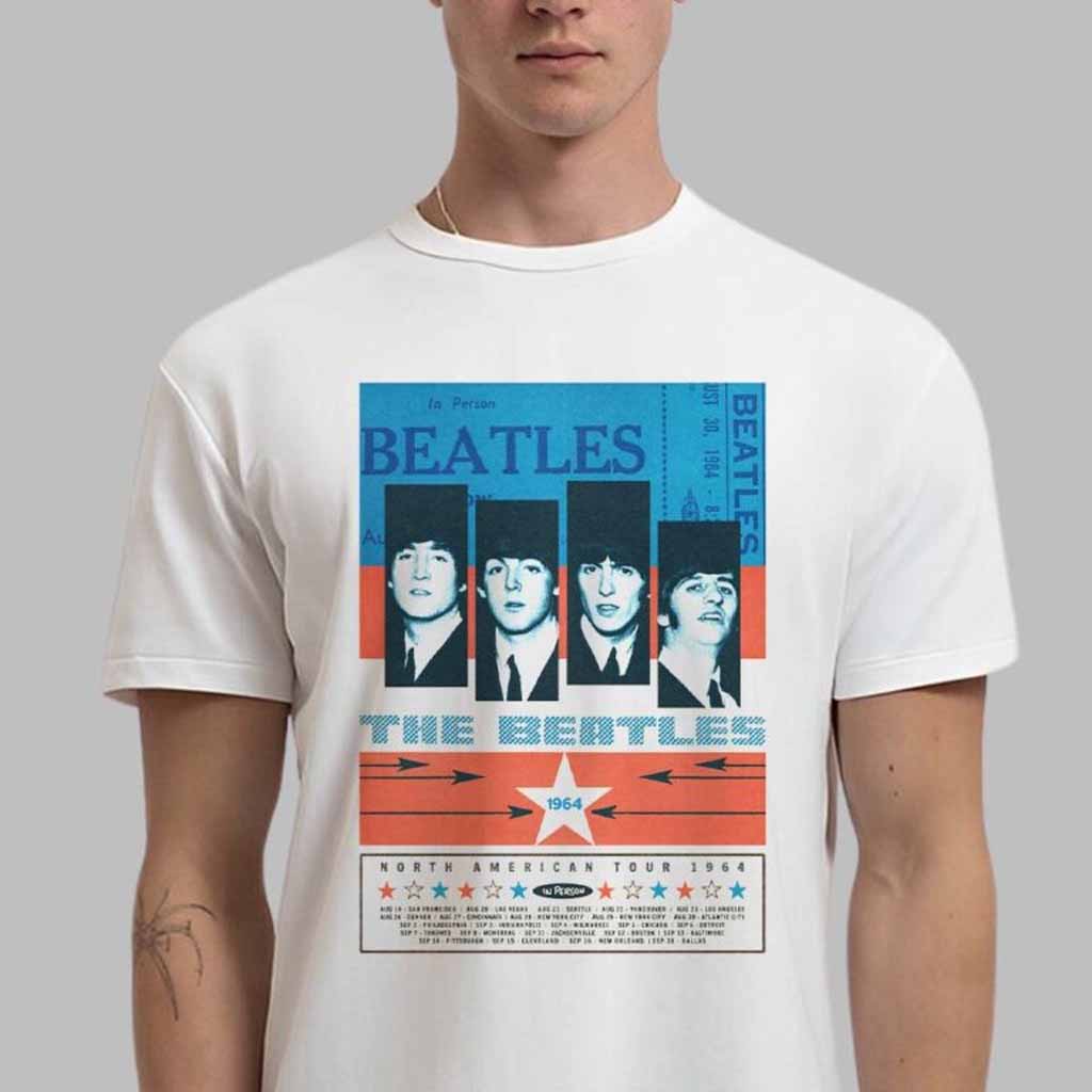 The Beatles Merch 60th Anniversary Poster The Beatles In Person T-Shirt Gifts For Rock Band Fans The Beatles Merch 60th Anniversary Poster The Beatles In Person T-Shirt Gifts For Rock Band Fans