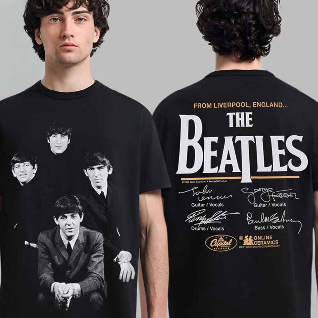The Beatles x Ceramic Onlines From Liverpool England Potrait T-Shirt Gifts For Music Fans The Beatles x Ceramic Onlines From Liverpool England Potrait T-Shirt Gifts For Music Fans