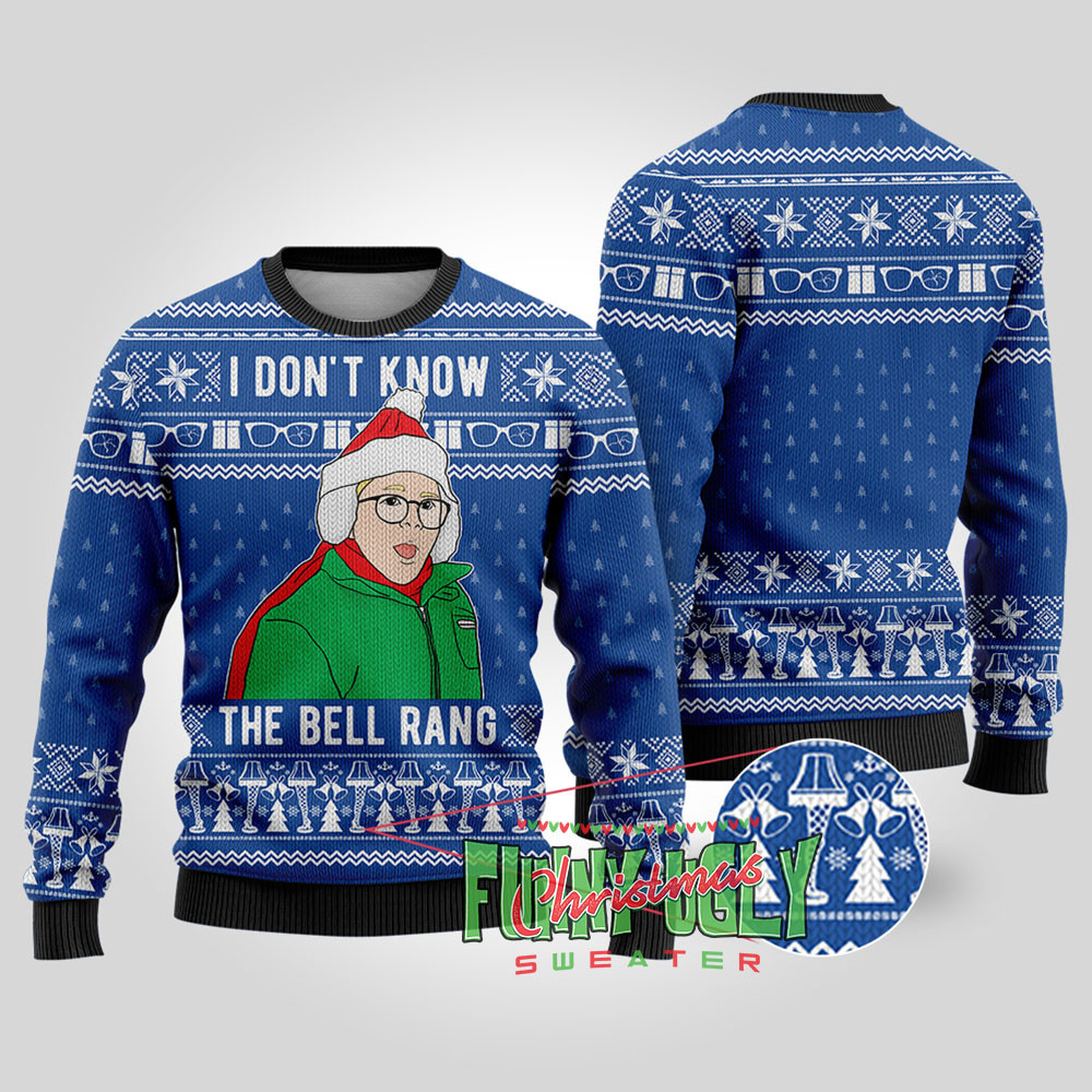 The Bell Rang A Christmas Story Funny Sweater Royal Custom Holiday Sweater Merch That Warms the Heart
