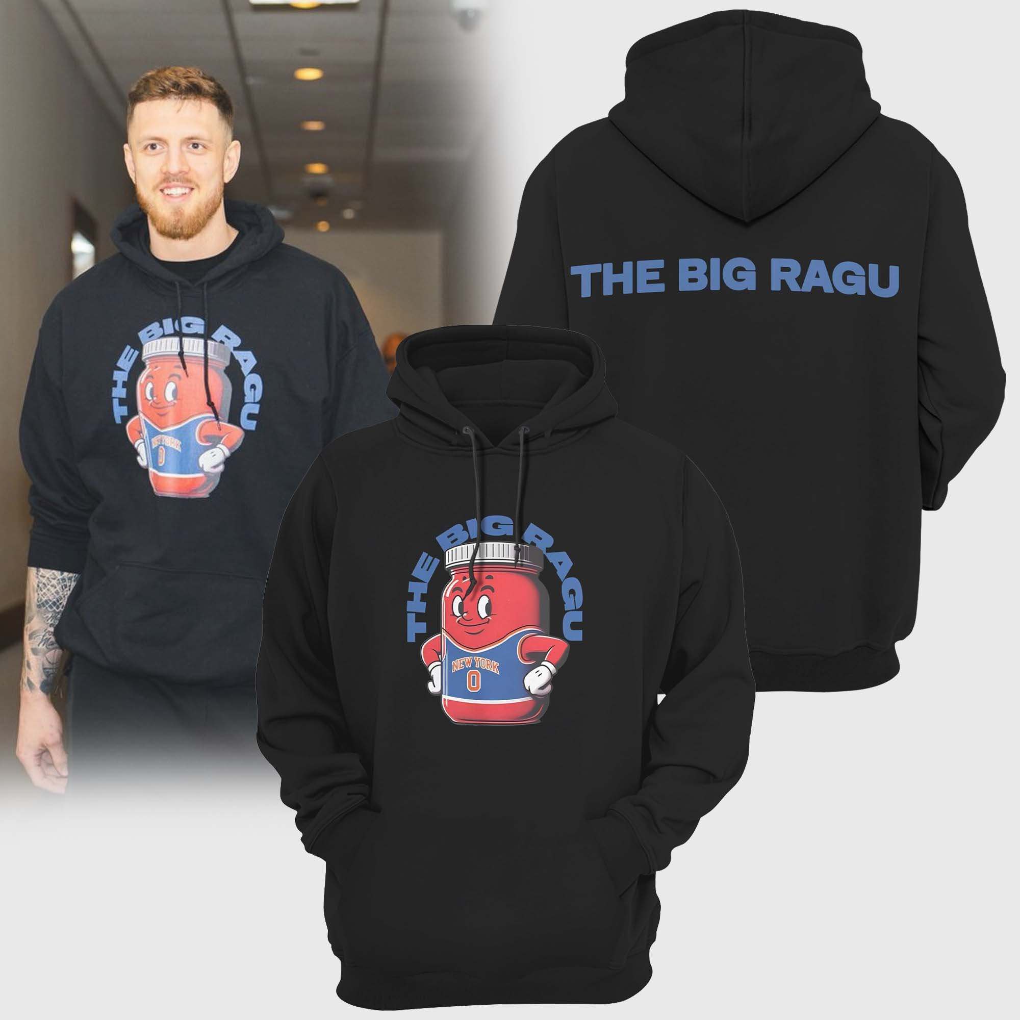 The Big Ragu New York Knicks Number 0 Hoodie Best Gifts For Knicks Fans For Him