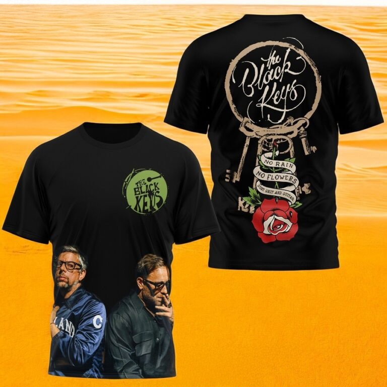 The Black Keys No Rain No Flowers Tour 2025 3D Shirt Gift Ideas For Music Lovers