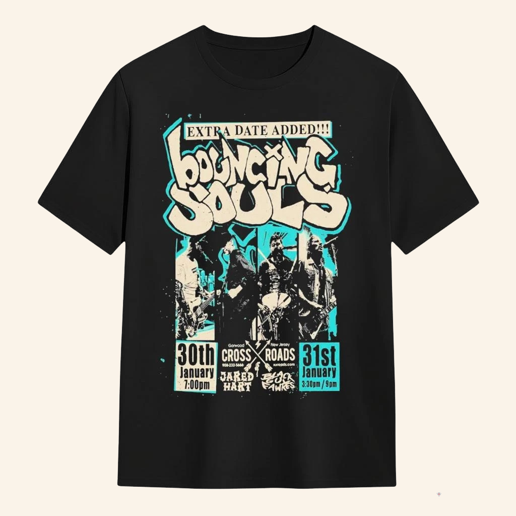The Bouncing Souls Event Garwood NJ On Jan 30 31 2026 T-Shirt The Bouncing Souls Merch Gifts The Bouncing Souls Event Garwood NJ On Jan 30 31 2026 T-Shirt The Bouncing Souls Merch Gifts