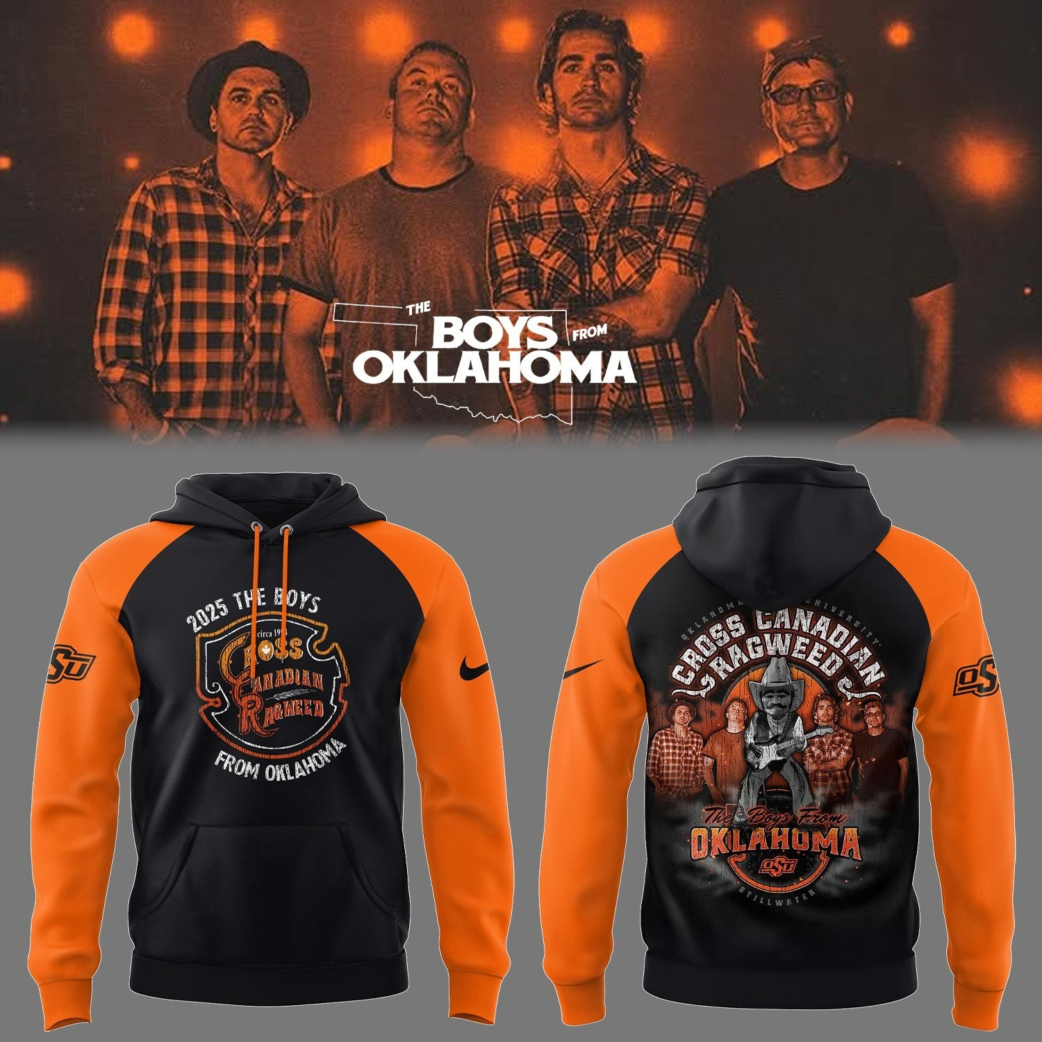 The Boys From Oklahoma Cowboys Hoodie OSU Cross Canadian Ragweed Fan Merch Gift Ideas