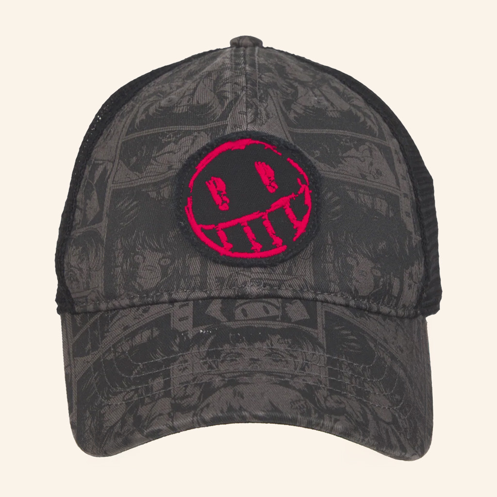 The Boys Merch Embroidered Akumu Smiley Trucker Hat Gifts For Brother The Boys Merch Embroidered Akumu Smiley Trucker Hat Gifts For Brother