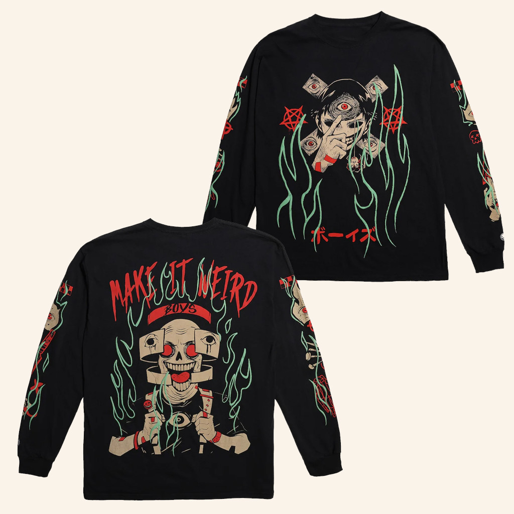 The Boys Merch Trip Of Terror Make It Weird Long Sleeve T-Shirt Gifts For Friends The Boys Merch Trip Of Terror Make It Weird Long Sleeve T-Shirt Gifts For Friends