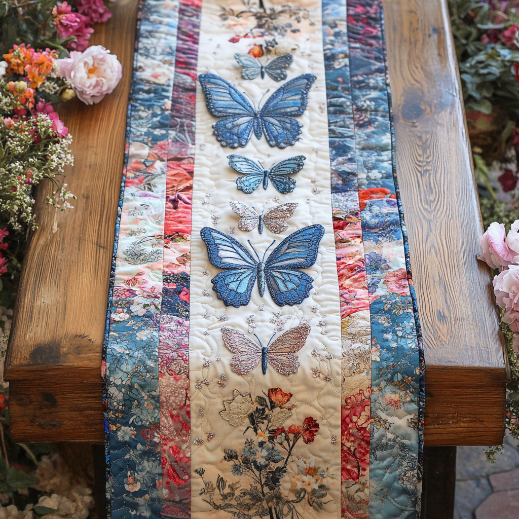 The Butterfly Grove Quilted Table Runner Kitchen Table Decor Ideas Butterfly Birthday Presents
