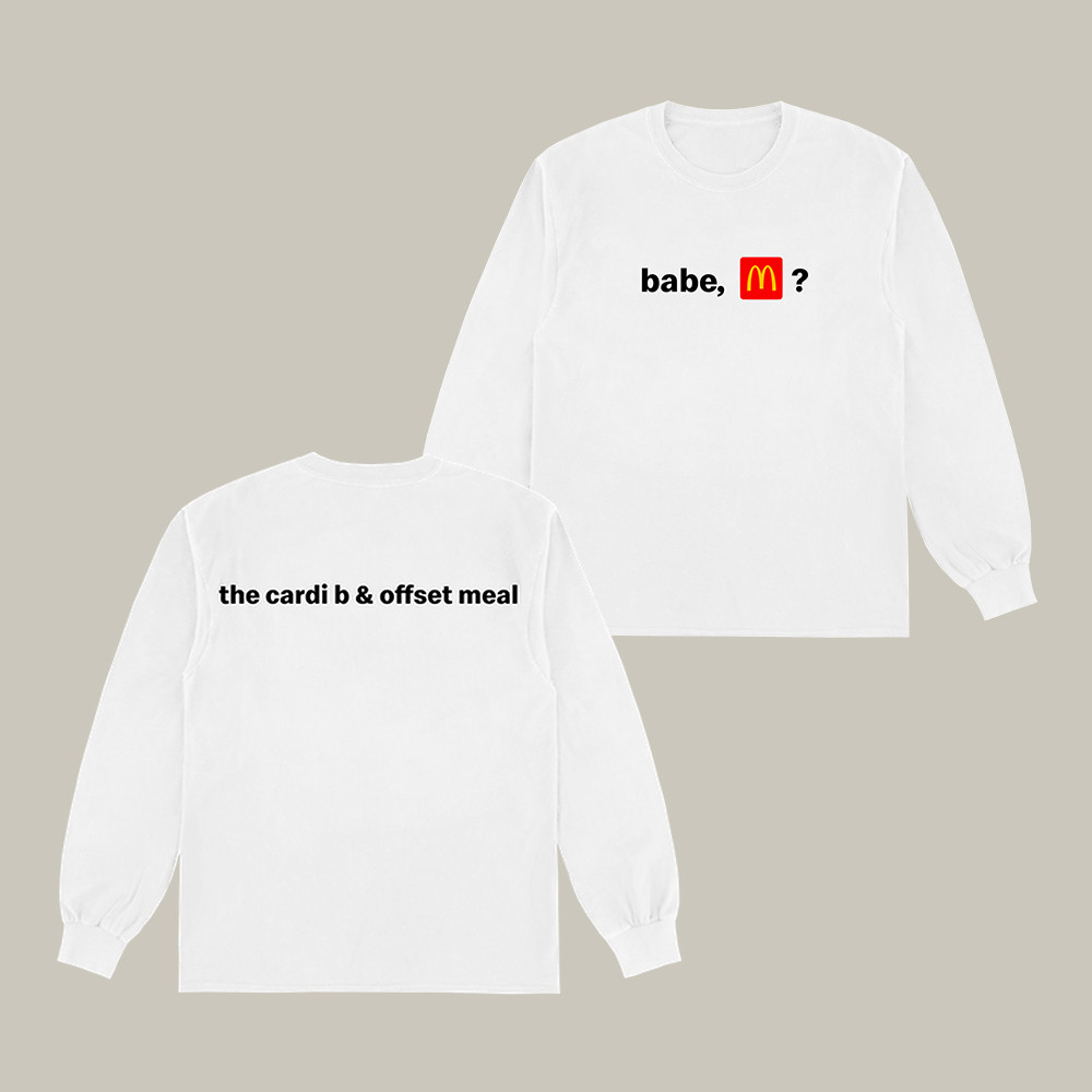 The Cardi B And Offset Meal Long Sleeve Shirt Cardi B Apparel Present For Him