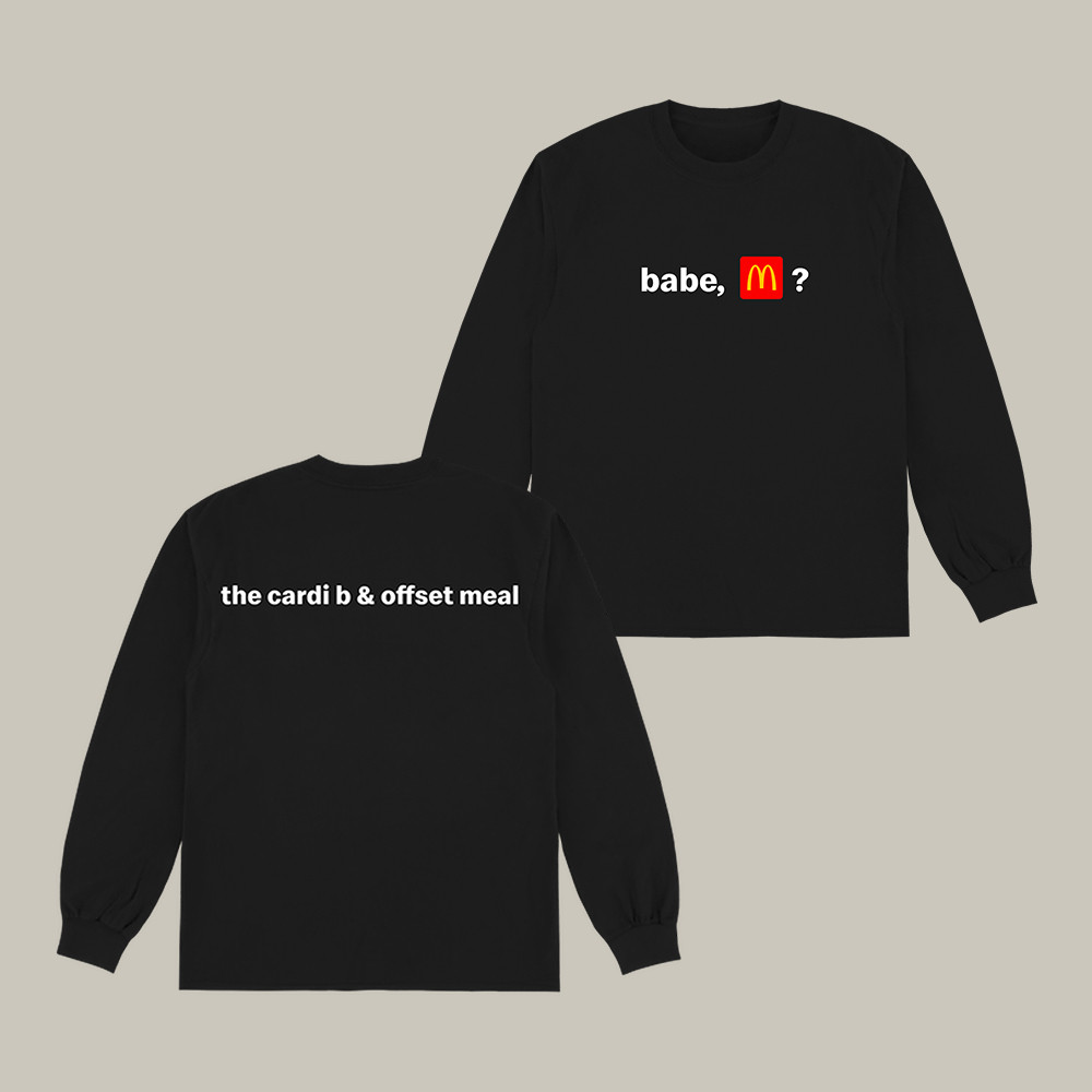 The Cardi B And Offset Meal Long Sleeve Shirt Cardi B Music Apparel Fan Gift Ideas