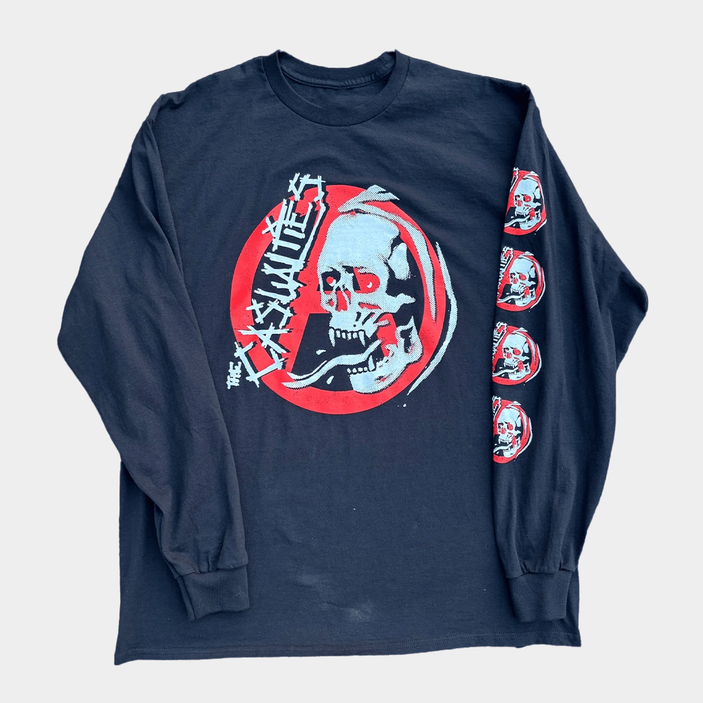 The Casualties Merch Reaper Stencil Long Sleeve Shirt Gift Ideas For Rock Lovers The Casualties Merch Reaper Stencil Long Sleeve Shirt Gift Ideas For Rock Lovers