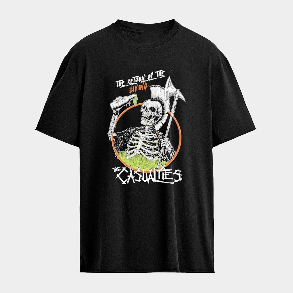 The Casualties Return Of The Living Casualties Skeleton Axe T-Shirt The Casualties Merch