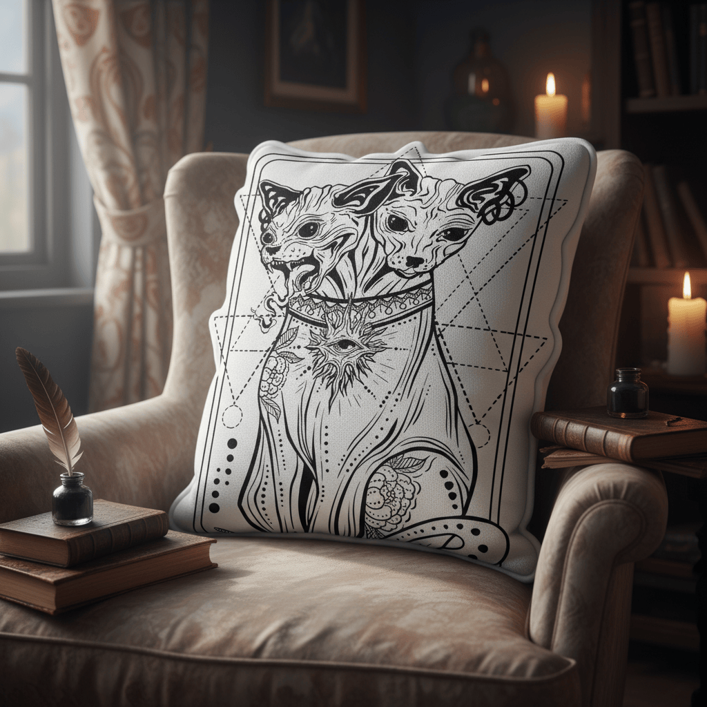 The Cat Goddess Bastet Pillow Sofa Accent Fantasy Themed Gifts For Cat Lovers