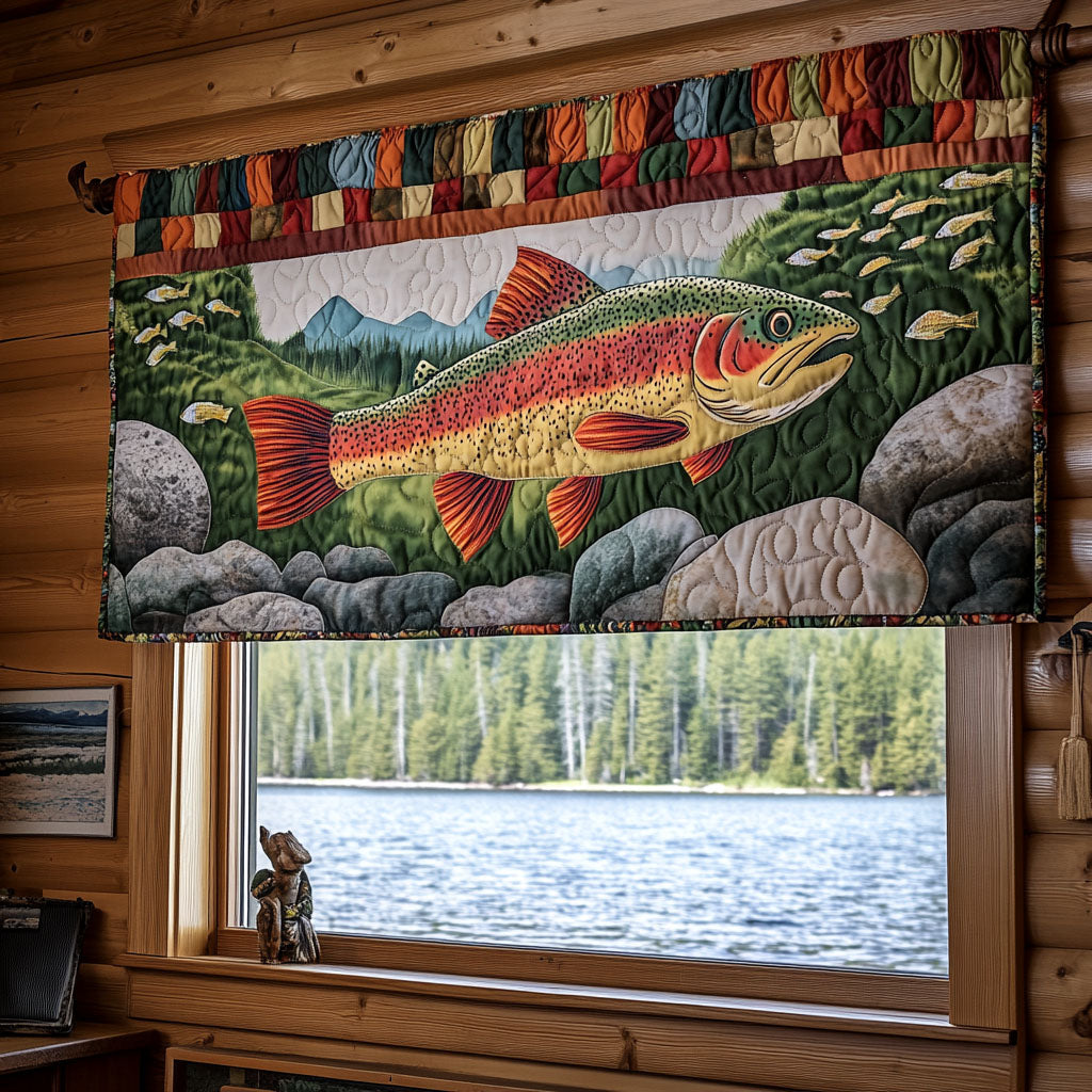 The Catch of the Day Quilted Valance Modern Holiday Decor Fishing Gift Ideas For Him