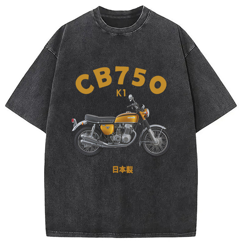 The CB750 Washed T-Shirt Unisex Streetwear Graphic Style Gifts For Her
