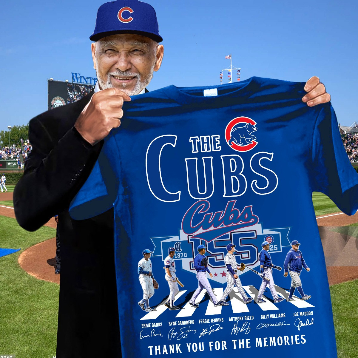 The Chicago Cubs 155Th Anniversary 1870 2025 T-Shirt Thank You For The Memories Fan Gifts