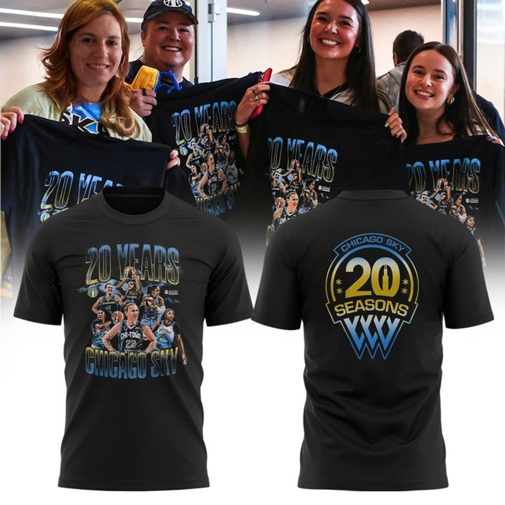 The Chicago Sky Special Edition 20 Years T-Shirt Gifts For Ice Basketball Fans