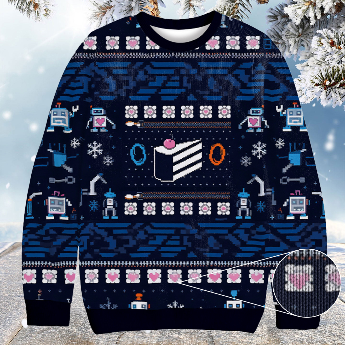 The Christmas Cake Is A Lie Christmas Ugly Sweater Brother In Law Christmas Gifts