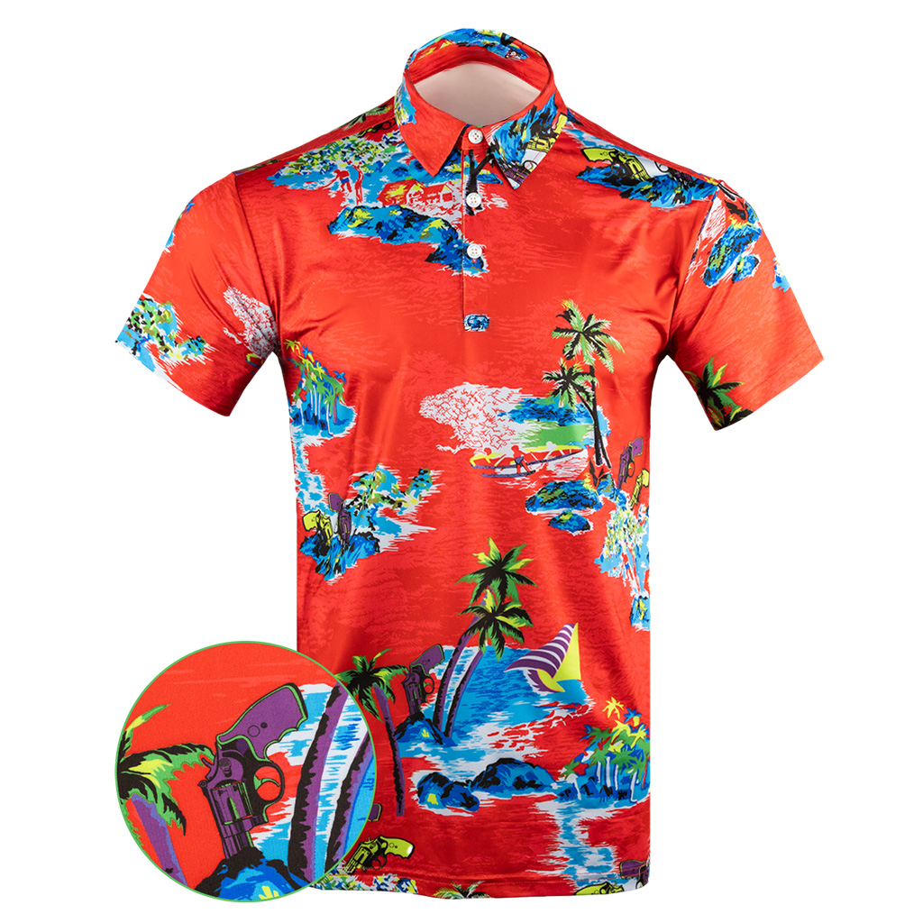 The Clarence Polo Shirt Beach Gun Print Polo Shirt Gun Lovers Gifts For Dad The Clarence Polo Shirt Beach Gun Print Polo Shirt Gun Lovers Gifts For Dad