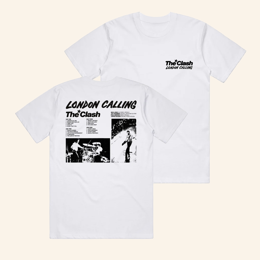 The Clash Merch London Calling Cover Reverse T-Shirt Christmas Gifts For Rock Lovers