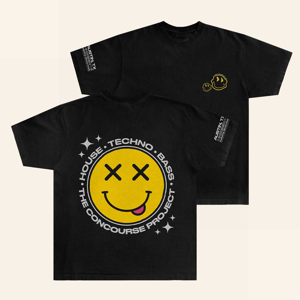 The Concourse Project Merch TCP Smiley Genre Black T-Shirt Gifts For Friends