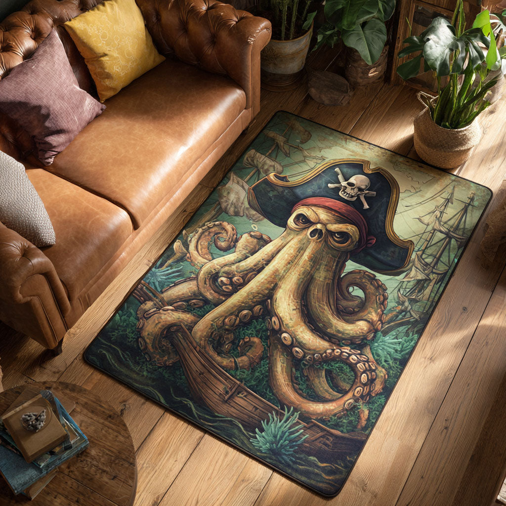 The Coral King Area Rug Dining Table Accessories Octopus Lover Gifts