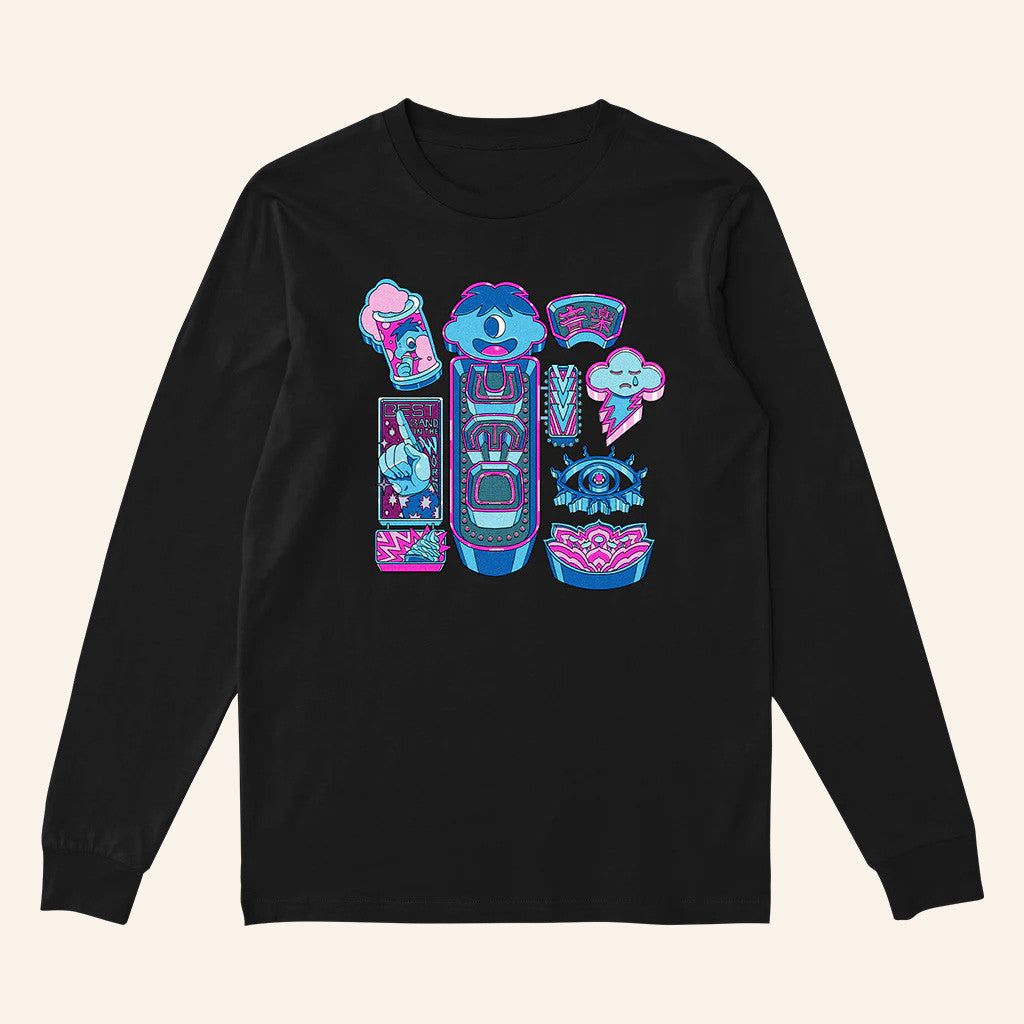 The Cpap Merch Neon Logo Long Sleeve T-Shirt Gifts For Besties The Cpap Merch Neon Logo Long Sleeve T-Shirt Gifts For Besties