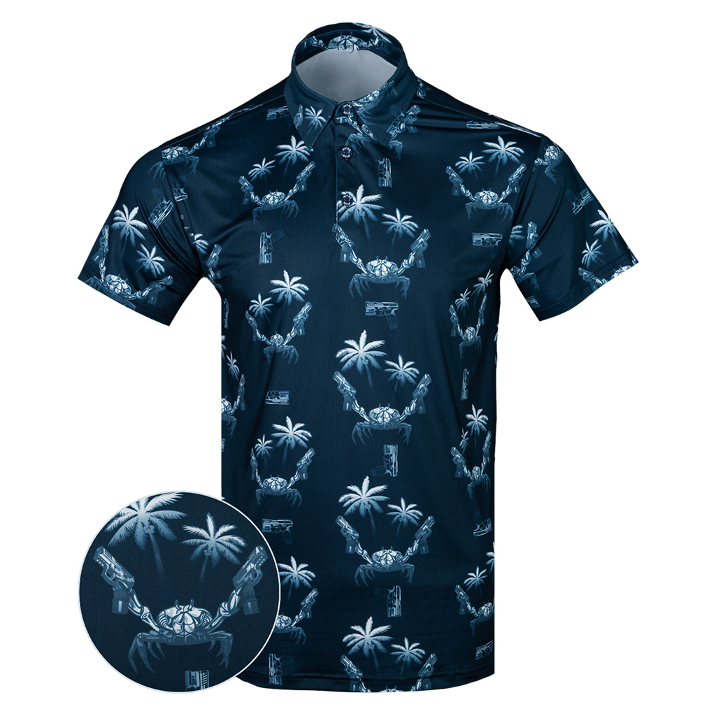 The Crab Navy Polo Shirt Tactical Aloha Polo Shirt Gun Lovers Gifts For Him The Crab Navy Polo Shirt Tactical Aloha Polo Shirt Gun Lovers Gifts For Him