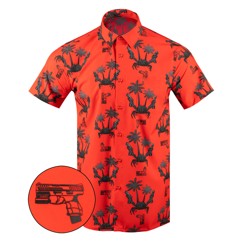 The Crab Red Button Down Shirt Outdoor Hawaiian Tactical Shirt Gifts For Dudes The Crab Red Button Down Shirt Outdoor Hawaiian Tactical Shirt Gifts For Dudes